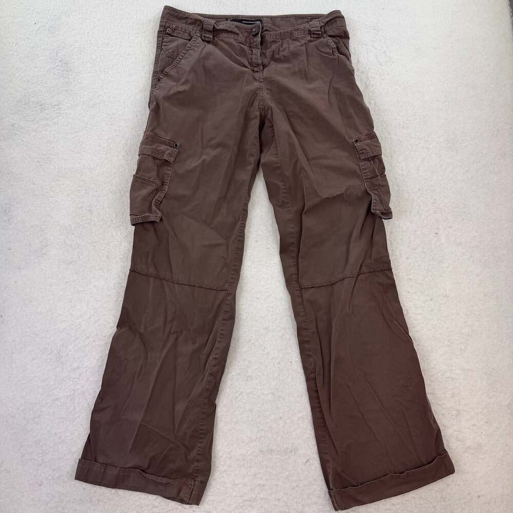 Atos Lombardini Brown Cargo Pants Womens Y2K Utility Size 44
